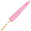 Chinese Paper and Bamboo Parasol with Elegant Handle - Bambina Pink