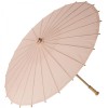 Chinese Paper and Bamboo Parasol with Elegant Handle - Rose Quartz