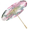 Premium Chinese Nylon Silk Bamboo Parasol - Midnight Cherry Blossom