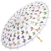 Premium Chinese Nylon Silk Bamboo Parasol - Butterfly Flurry