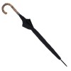 Gents Black Umbrella with Bamboo Handle