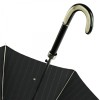 Luxury Gents Black Pinstripe Pasotti Umbrella with Art Deco Bone Crook