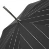 Luxury Gents Black Pinstripe Pasotti Umbrella with Art Deco Bone Crook