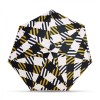 Black and Antique Yellow Oversize Gingham Folding Compact Umbrella by Anatole of Paris - GORDON
