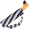 Susino Duck Black & White Folding Umbrella - Stripes