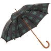 Tartan Walking Length Umbrella - Green/Navy (as Black Watch)
