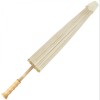 Chinese Paper and Bamboo Parasol with Elegant Handle - Ivory