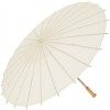 Chinese Paper and Bamboo Parasol with Elegant Handle - Ivory
