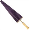 Chinese Paper and Bamboo Parasol with Elegant Handle - Purple