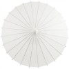 Chinese Paper and Bamboo Parasol with Elegant Handle - Wedding White