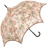 Charme - Pink Floral Scalloped Walking Length Umbrella by Guy de Jean