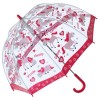 Bugzz PVC Dome Umbrella for Children - Ponies and Hearts