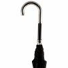 Luxury Gents Black Umbrella with Chrome Handle by Pasotti
