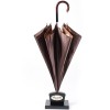 Dahlia Mocha Double Canopy - Luxury Ladies Umbrella by Pasotti