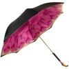 Floral Double Canopy Umbrella with Enamelled Flamingo Head Handle by Pasotti