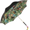 Bellezza Double Canopy Umbrella with Enamelled Flamingo Head Handle by Pasotti