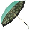 Bellezza Double Canopy Umbrella with Swarovski Crystals and Enamelled Peacock Handle by Pasotti