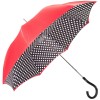 Fantasia Red/White Polka Dots Double Canopy Luxury Umbrella by Pasotti
