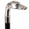 Luxury Gents Umbrella with Chrome Greyhound Handle by Pasotti