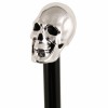 Luxury Gents Umbrella with Chrome Skull Handle by Pasotti