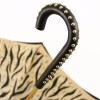 Glamour Black Tiger Golden Studs Luxury Double Canopy Umbrella by Pasotti