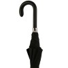 Luxury Gents Black Umbrella with Black Leather Handle by Pasotti