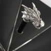 Luxury Gents Umbrella with Chrome Dragon's Head Handle by Pasotti