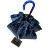 Fantasia Navy/White Polka Dots Double Canopy Luxury Umbrella by Pasotti