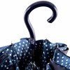 Fantasia Navy/White Polka Dots Double Canopy Luxury Umbrella with Swarovski Curl Handle by Pasotti