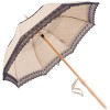 Mathilde - UVP Beige Parasol with Navy Lace Bands by Pierre Vaux
