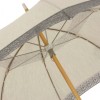 Eleonore - UVP Beige Parasol with Grey Curl Lace Bands by Pierre Vaux