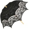 Louisa Lace Parasol - Black