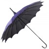 Boutique Patterned UVP Pagoda Umbrella with Scalloped Edge - Purple