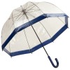 Soake Clear Deep Dome Umbrella - Navy Blue Trim