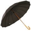 Soake 16 Rib Men's Black Walking Length Umbrella