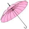 Boutique Ribbed Pagoda Umbrella by Soake - Pink