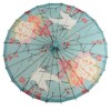 Premium Chinese Nylon Silk Bamboo Parasol - Crane & Peonies