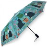 Kitty Cats and Topiary Auto O&C Folding Art Umbrella by Naked Decor