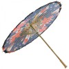 Premium Chinese Nylon Silk Bamboo Parasol - Midnight Koi