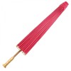 Chinese Paper and Bamboo Parasol with Elegant Handle - Fuchsia Pink