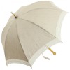 Eleonore - UVP Beige Parasol with Ivory Curl Lace Edge by Pierre Vaux