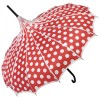 Ribbed Polka Dot UVP Pagoda by Soake - Red with White Dots