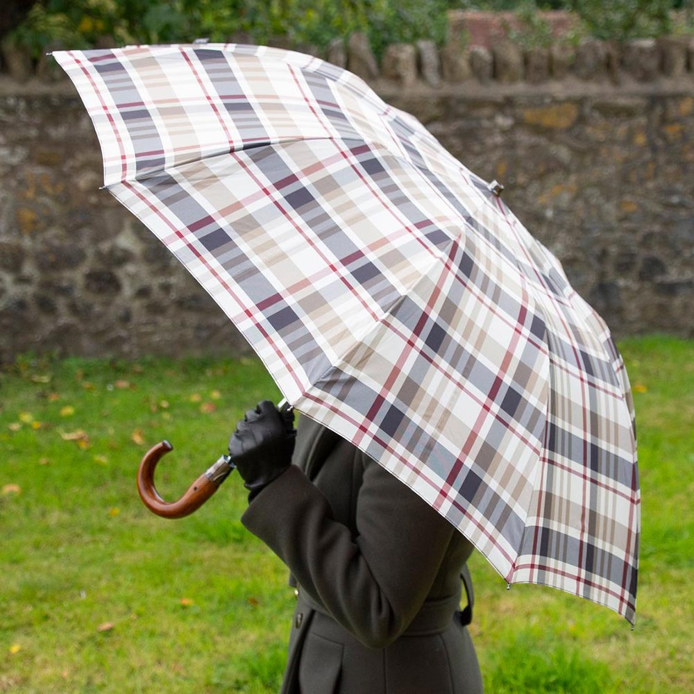 Check & Tartan Folding Umbrellas