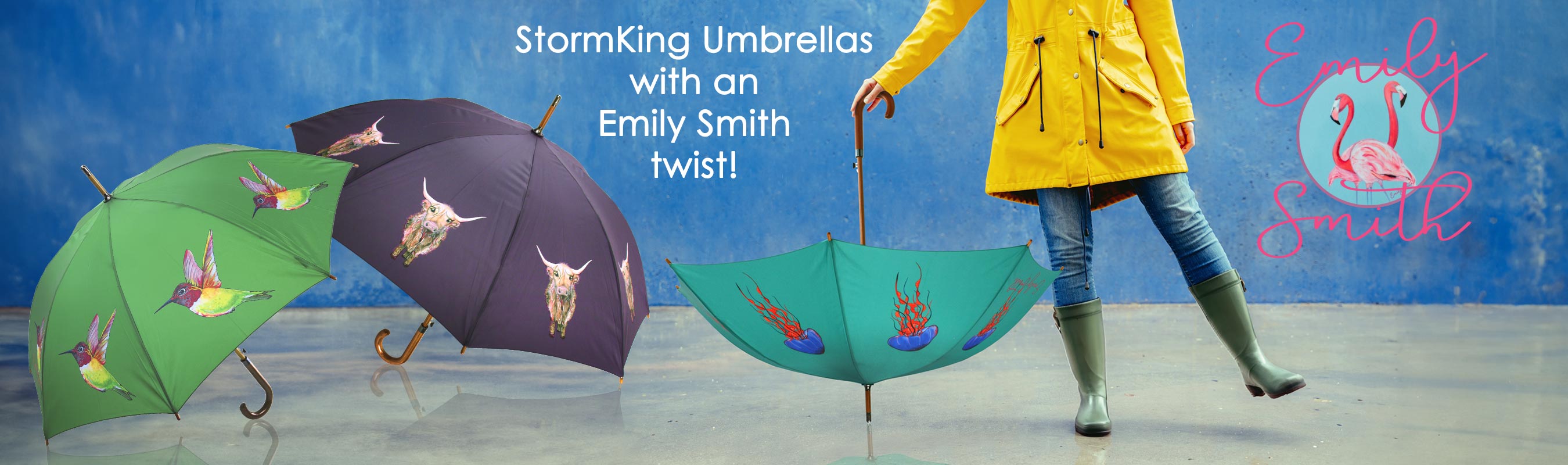 StormKing Umbrellas with an Emily Smith Twist! Check out the Emily Smith Umbrella Collection today!