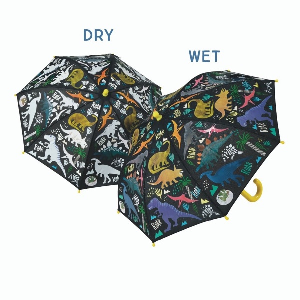 Colour Changing Childrens Umbrella - Dinosaur