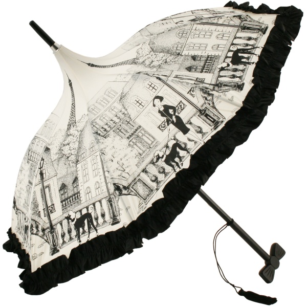 Parisienne Poodle Sun Parasol by Guy de Jean