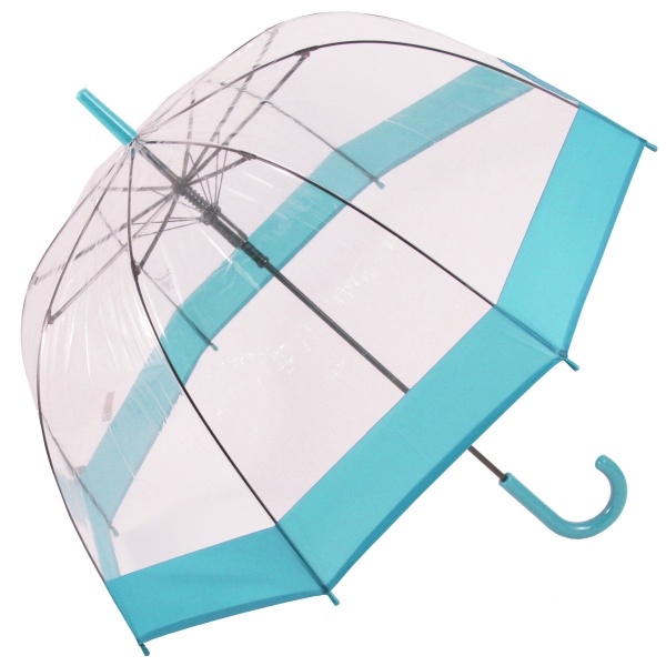 Soake Clear Dome Umbrella - Aqua Blue