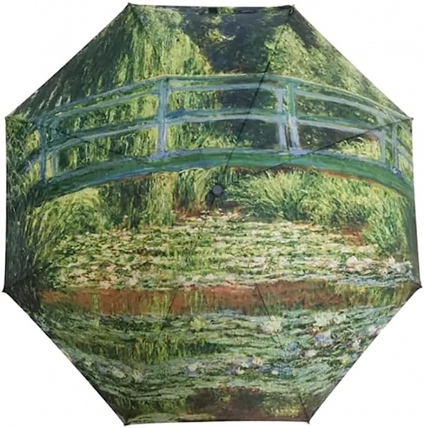 Stormking Auto Open & Close Folding Umbrella - Art Collection - Japanese Bridge by Monet