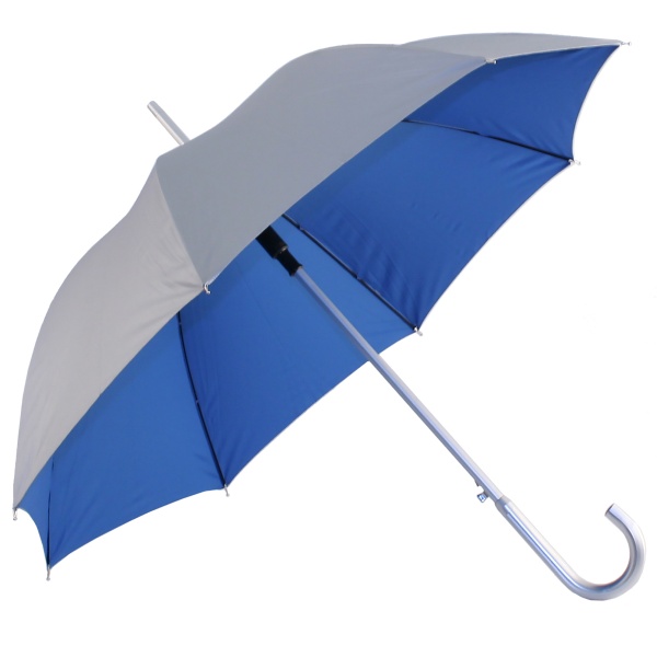 Silver 2 Tone Umbrella - Silver/Blue