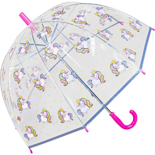 Susino Children's See-Through Dome Umbrella - Unicorns
